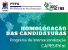 homologação das candidaturas para o Edital 05/2023 - Jovens Talentos com Experiência no Exterior do programa CAPES-PRINT-UFRPE