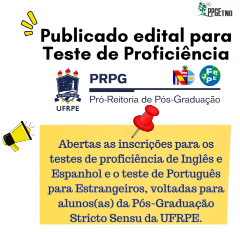 Edital para Proficiência